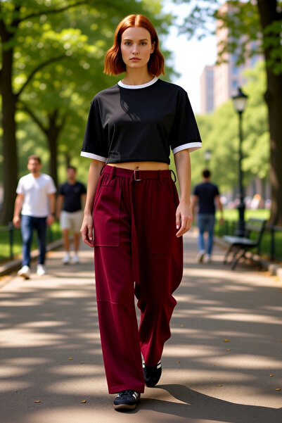 PayBuy Women's Wide-Leg Knitted Pants with Belt Functional Durable Quality Comfortable Aesthetic Stylish