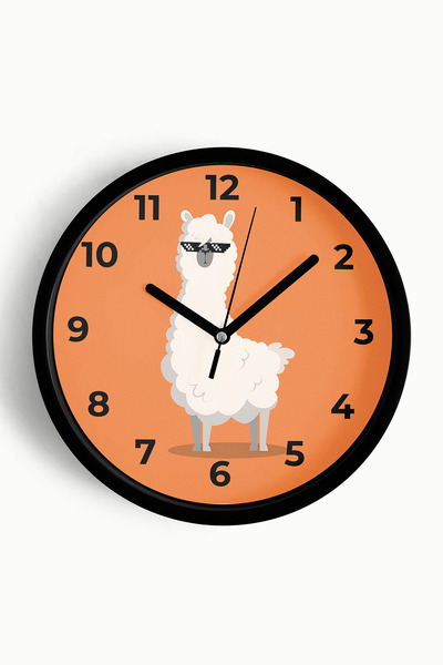 JHAAR Ceas de perete drăguț cu miel pentru camera copiilor - 30cm - Carcasă n...