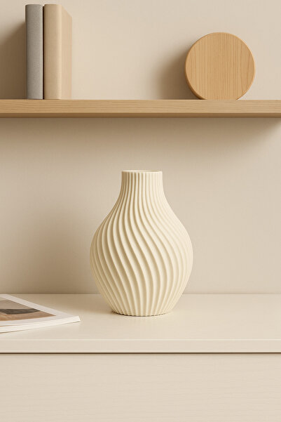 DOAN HOME Dekoratif 3D Tasarım Modern Kıvrımlı Vazo
