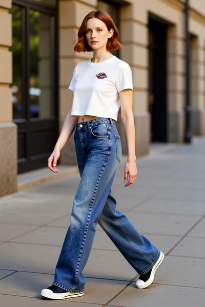 PayBuy Γυναικείο παντελόνι τζιν σκούρο φαρδύ μπατζάκι Λειτουργικό, ανθεκτικό,...