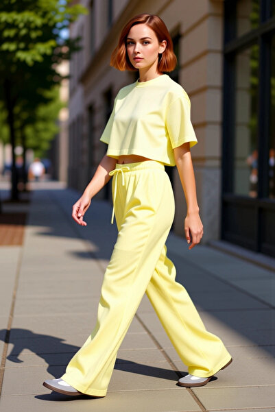 PayBuy Women's Linen Look Wide Leg Pants Functional Durable Quality Comfortable Aesthetic Stylish