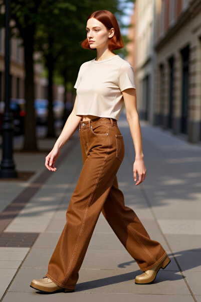 PayBuy Women's Vintage Wash Wide Leg Denim Pants Functional Durable Quality Comfortable Stylish