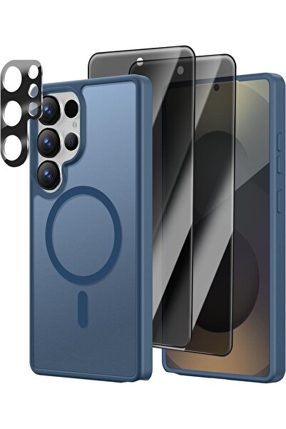 Kipgsm Samsung Galaxy S25 Ultra Uyumlu Kamera Lens+Ekran Koruyucu Magsafe Şar...