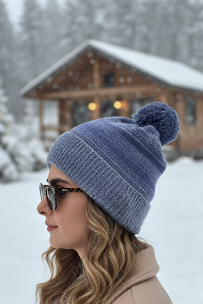 novon Scandinavian Design Warm Fur Inside Soft Textured Beanie