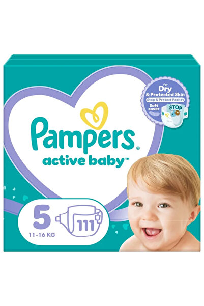 Pampers Active Baby Mega Box Diapers Size 5 for 11 -16 kg, 111 pieces / Box