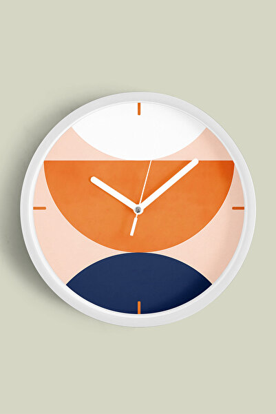 JHAAR Abstract - Bohemian - Colorful Leaf Themed Modern Wall Clock - 42cm - W...