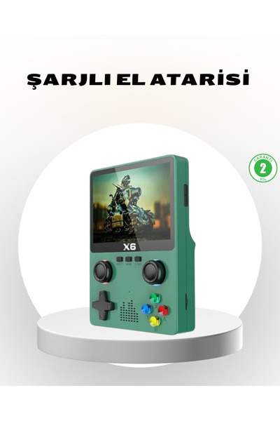 FAROUKİ grandor Taşınabilir Oyun Konsolu 3.5 İnç IPS Ekran Yaylı Çift LR Tuşlu