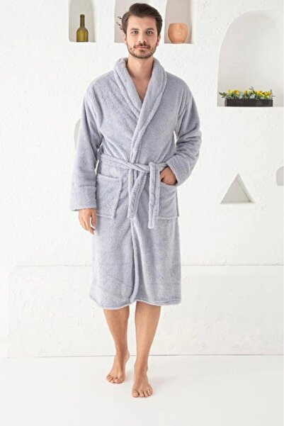 embody Men's cocolino dressing gown, soft and fluffy material, with pockets, ...