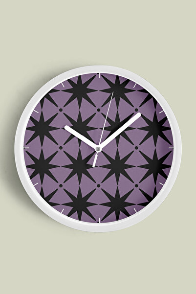 JHAAR Ceas de perete modern cu tematică geometrică - abstractă - 35 cm - Carc...