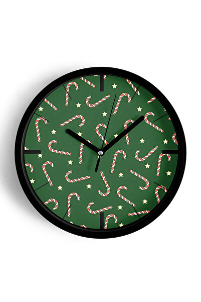 JHAAR Ceas de perete modern cu design abstract de Crăciun și Anul Nou - 42 cm...