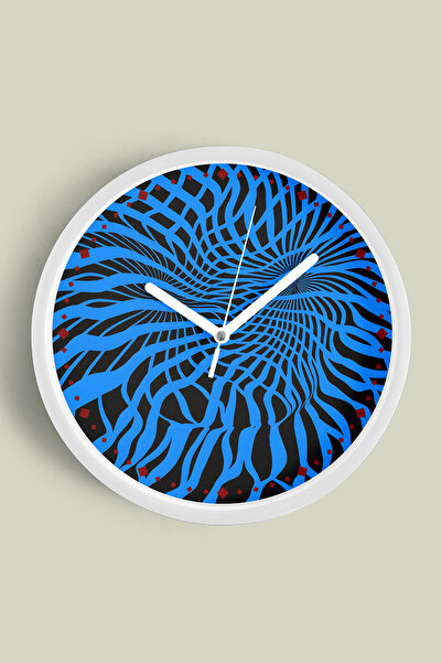 JHAAR ساعة حائط بتصميم عصري من أوبتيك دايل - 30 سم - هيكل أبيض مع زجاج أمامي ...