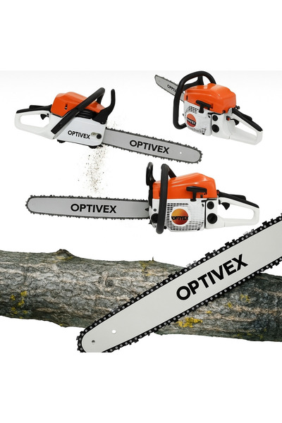 OPTIVEX Benzinli Testere Hızar Motoru Ağaç Odun Kesme Testeresi