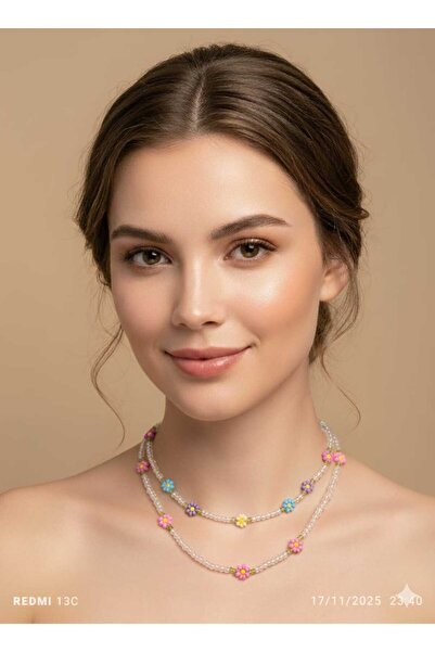 DenEs Life 2-Piece Gift Daisy Bead Necklace