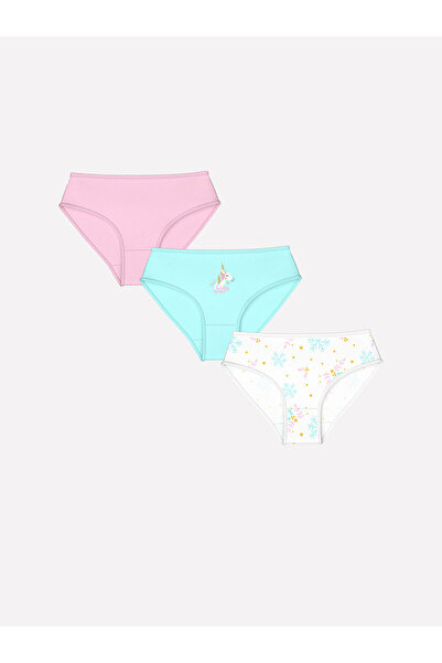 LC Waikiki Σετ 3 εμπριμέ εσώρουχα για κορίτσια