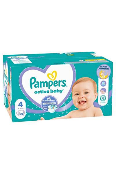 Pampers Active Baby Mega Box Diapers Size 4 for 9-14kg, 132 pieces / Box