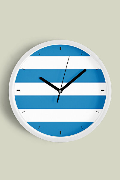 JHAAR Ceas de perete modern cu design cu dungi orizontale - 42 cm - Carcasă a...