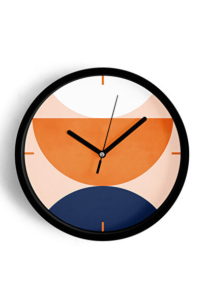 JHAAR Ceas de perete modern cu tematică de frunze colorate, stil abstract-boe...