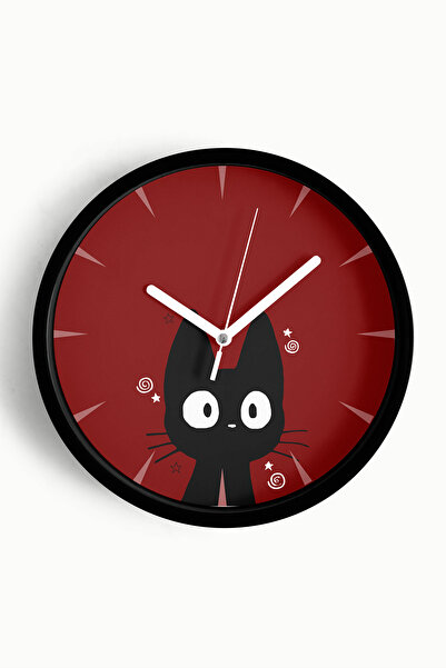 JHAAR Ceas de perete modern Shaşkın Kedi - Ceas de perete pentru camera copii...