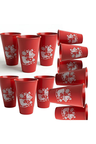 Lider MAGNESİA YILBAŞI FİGÜRLÜ PLASTİK BARDAK 12 AD KIRMIZI