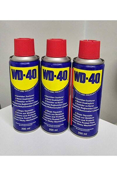 WD-40 200 ml Çok Amaçlı Pas Sökücü Yağlayıcı Sprey - 3 lü paket