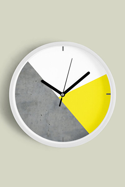 JHAAR Abstract - Bohemian - Geometric Themed Modern Wall Clock - 42cm - White...