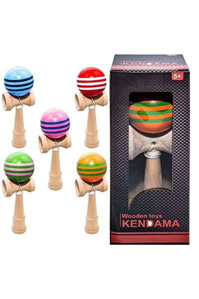 Royal Professional Wooden Kendama - 3 Lines Big V2, Rubber Grip - Interactive Skill Game for Kids