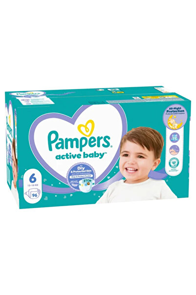 Pampers Active Baby Mega Box Diapers Size 6, 13-18 kg, 96 pcs / Box
