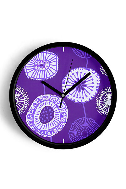 JHAAR Ceas de perete modern minimalist cu ilustrație florală abstractă - 35 c...