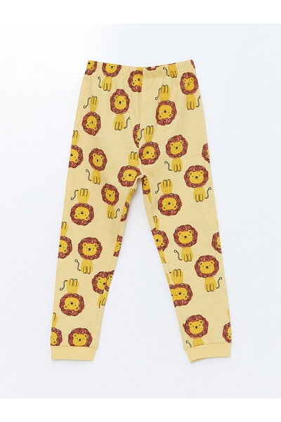 LC Waikiki LCW baby Crew Neck Long Sleeve Printed Baby Boy Pajamas Set