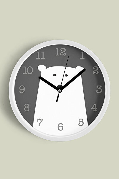 JHAAR Ceas de perete modern pentru camera copiilor cu ursuleț drăguț - 42cm -...