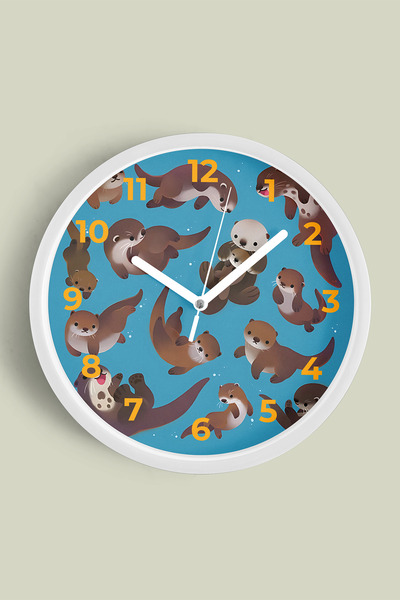 JHAAR Ceas de perete modern pentru camera copiilor cu tematică ursuleț drăguț...