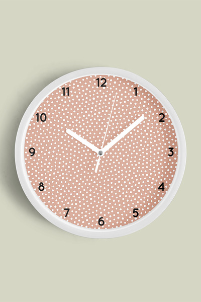 JHAAR ساعة حائط بتصميم عصري - 30 سم - هيكل أبيض مع واجهة زجاجية - آلية صامتة