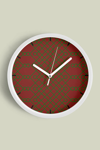 JHAAR Ceas de perete cu design modern - 42 cm - Carcasă albă cu sticlă fronta...