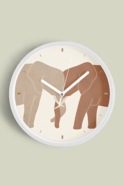 JHAAR Ceas de perete modern cu ilustrație abstractă - boemă - minimalistă cu ...