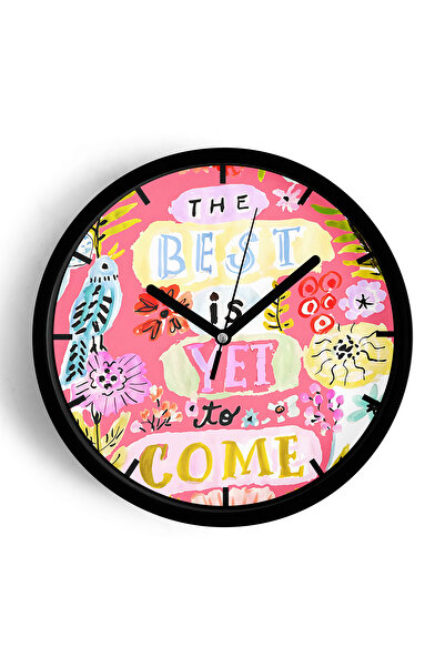 JHAAR تصميم حديث بخط مكتوب - ساعة حائط 'الأفضل ما زلت في مستقبلنا' - 30 سم - ...