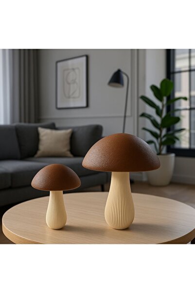 HisConcept İkili Mantar Seti Dekoratif Obje - 9 cm & 12 cm