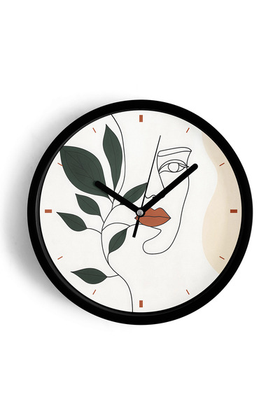 JHAAR Ceas de perete modern cu figură feminină în stil minimalist - 30 cm - C...