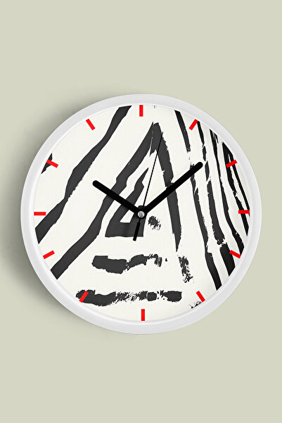 JHAAR Ceas de perete modern cu tematică geometrică - abstractă - 35 cm - Carc...