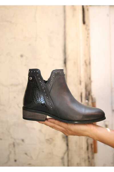 Mammamia 043450 Genuine Leather Low Heel Women's Boots