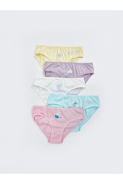 LC Waikiki Pink Printed Girls' Panties Pack of 5