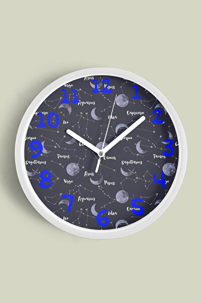 JHAAR Ceas de perete modern pentru camera copiilor cu tematică Team Stars - 3...