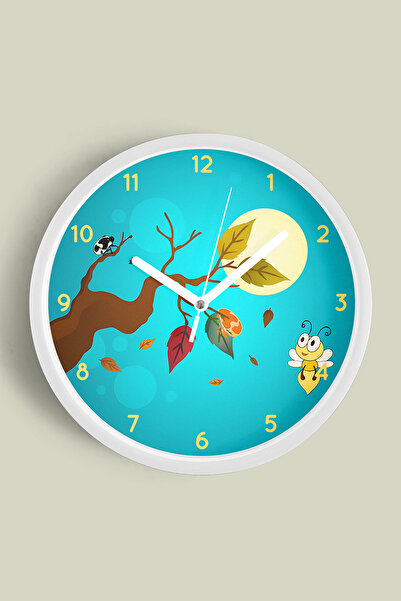 JHAAR Ceas de perete drăguț cu albinuțe pentru camera copiilor - 35cm - Carca...