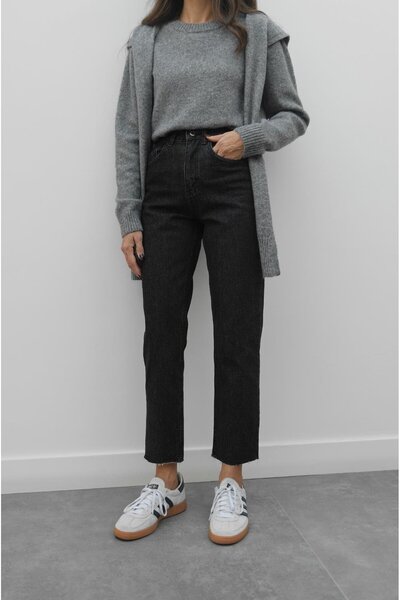 Havoş Blugi scurti, spălați la căldură, cu croială picioare evazate