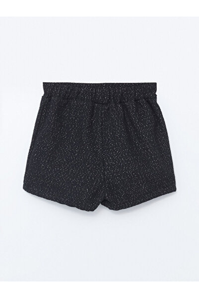 LC Waikiki LCW Kids Yeni Siyah Beli Lastikli Kız Çocuk Şort ve Külotlu Çorap 2'li Takım