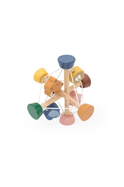 TRIXIE BV Jucărie interactivă din lemn, minge cu animale, TRIXIE, 6 luni+