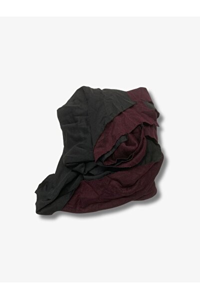 Yiğit Kumaş Ecrin Fabric Winter Combed Cotton, Piece 90X165 cm Burgundy Color