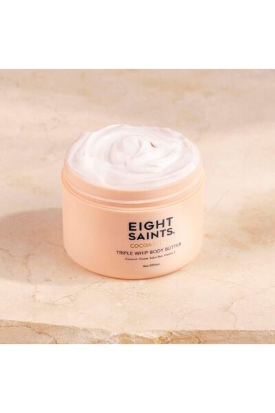Eight Saints Cocoa Body Butter, Natural Organic Body Cream with Shea & Coconut, 4 oz