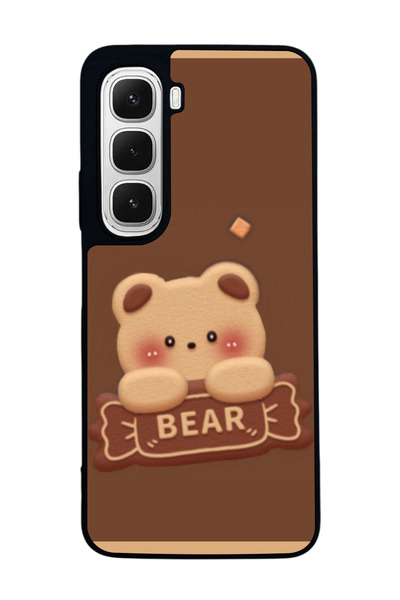 Aksel Kılıf متوافق مع هاتف INFINIX Hot 60 مطبوع ، أسود غير لامع، سيليكون ناعم...