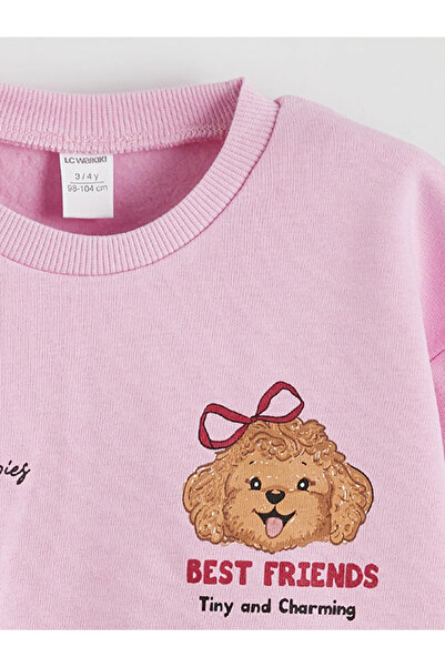 LC Waikiki Bicycle collar girl's thick sweatshirt 2-piece