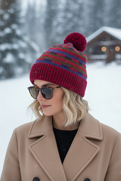 novon Urban Cozy Design Color Block Soft Textured Premium Beanie